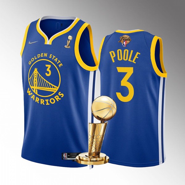Warriors 3 Jordan Poole Royal Nike 2022 Finals Champions Swingman Jersey,We sell and wholesale Warriors 3 Jordan Poole Royal Nike 2022 Finals Champions Swingman Jersey on line form chian!